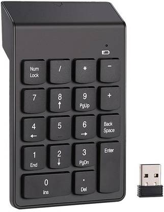 Wifton Wireless Numeric Keypad 2.4G 18-Key USB Financial Numpad-IX27 Wireless Handheld Multi-device Keyboard Compatible with Desktop, Laptop, Mac