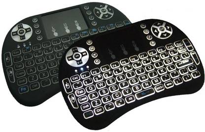VibeX Wireless Keyboard English Version 2.4G with Touchpad for PC android Black-IX21 Bluetooth Handheld Multi-device Keyboard Compatible with Desktop, Laptop, Mac