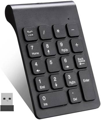 Wifton Wireless Number Pad Portable Slim Mini USB -IX3 Wireless Handheld Multi-device Keyboard Compatible with Desktop, Laptop, Mac
