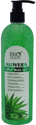 BIO CLASSIC Aloevera After & Before Waxing Gel | For, Soft & Smooth Skin | 2 In 1 Waxing Gel