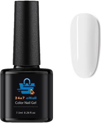 24x7eMall Long-lasting UV Nail Gel Polish 1 Bottle 7.5 ML (062) White
