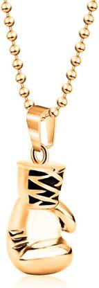 RVM Jewels Rocky Inspired Boxing Gloves Biker Gold Plated Pendant Necklace Jewellery Gold-plated Alloy