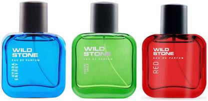 Wild Stone Forest Spice, Hydra Energy and Red Perfume for Men, Pack of 3 (30ml each) Eau de Parfum  -  90 ml