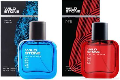 Wild Stone Hydra Energy and Red Mens Perfume, Combo Pack of 2 (30ml each) Eau de Parfum  -  60 ml