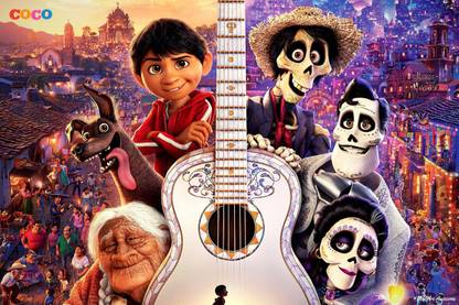 YAA - Coco Movie Poster 4 (18inchx12inch) Photographic Paper