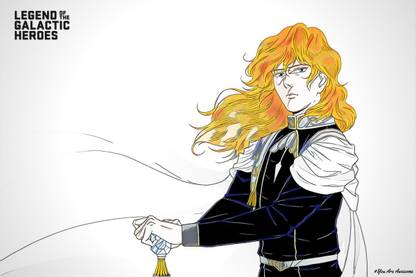 YAA - Legend of The Galactic Heroes: Reinhard von Lorengramm Anime Art Effect Poster2 (18inchx12inch) Photographic Paper