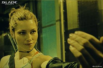 YAA - Blade: Trinity Movie Jessica Biel Art Effect Poster 3 (18inchx12inch) Photographic Paper