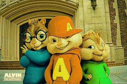 YAA - Alvin and The Chipmunks Art Effect Movie Poster (18inchx12inch) Photographic Paper