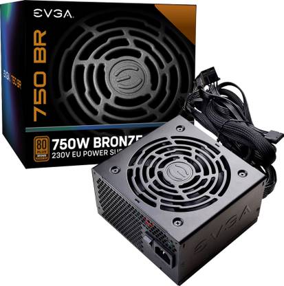 EVGA 650 BR, 80+ BRONZE 100-BR-0650-KN 650 Watts Computer PSU with 3 SATA Cables