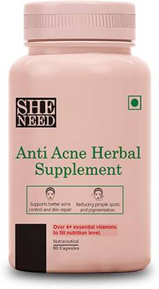 SheNeed anti-acne herbal supplement-with 4+herbal ingredients,reduces acne from root