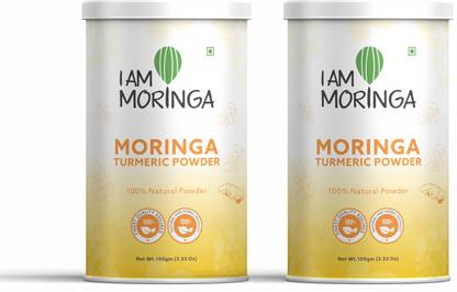I Am Moringa Moringa Turmeric Powder 200 Gram Combo Offer (Pack of 2) (2 x 100 g)