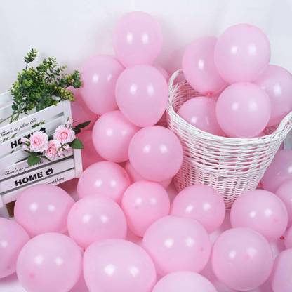 Prihit Solid Pink Metallic HD Balloon Pack Of 100 All Party Decoration Balloon