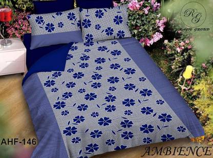 Dhan Kaur Creaters 0 TC Polycotton Double Printed Flat Bedsheet