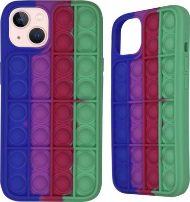 ViNaR Novelties Back Cover for iPhone 13 Pop Bubble Phone Case Push Fidget Sensory | Soft Silicone Cover, Stress Reliever