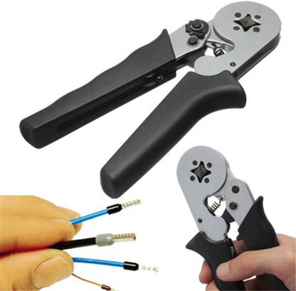 metrotools 6-4A 0.25-10mm² Ferrule Crimper Plier AWG23-7 Wire Tool Auto Ratcheting Ferrule Crimper Plier Manual Crimper