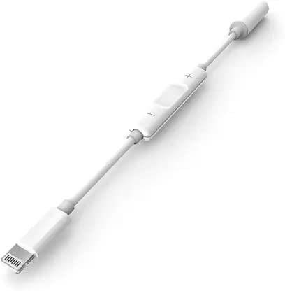 Uborn Lightning Cable 0.2 m LIGHTNING TO 3.5mm HEADPHONE JACK ADAPTER WITH VOLUME BUTTON.