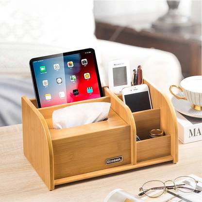 Glosen 5 Compartments Wooden Pen Stand