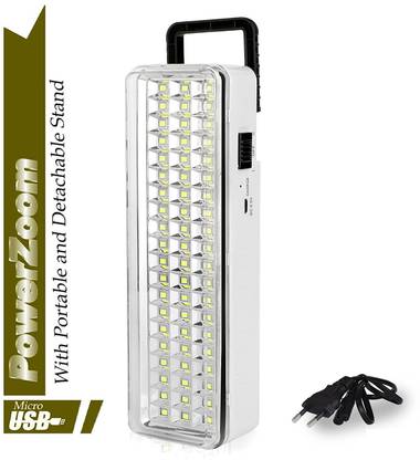 FIRSTLIKE 60 High-Bright LED Light with Android Charging Support Emergency Stand 8 hrs Flood Lamp Emergency Light