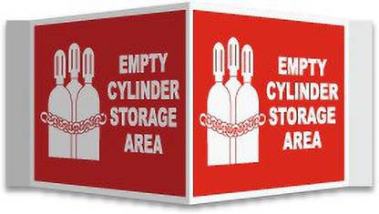 SRG INFOTECH Empty cylinder storage area sign, Emergency Sign