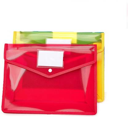 The Mark Plastic Transparent Poly-Plastic A4 Button File