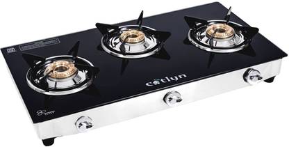 Catlyn - Infuzion - Crystal Black Glass Top, SS Body Glass Manual Gas Stove