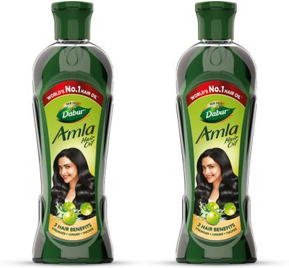 Dabur Amla Hair Oil for Long, Healthy and Strong Hair, 450 ml (Pack of 2) Hair Oil