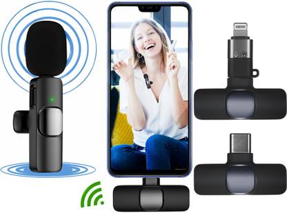 subton Wireless Collar Mic For Mobile with 20m(60ft)Bluetooth Range|Reels Vlog Teaching Microphone