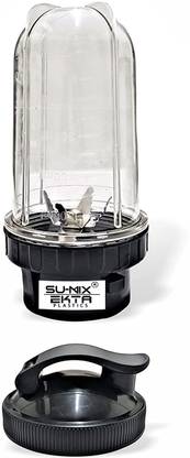 Su-mix Big Bullet Juicer Jar for Mixer Grinder 1 Jar (530 ML) with gym sipper cap Mixer Juicer Jar