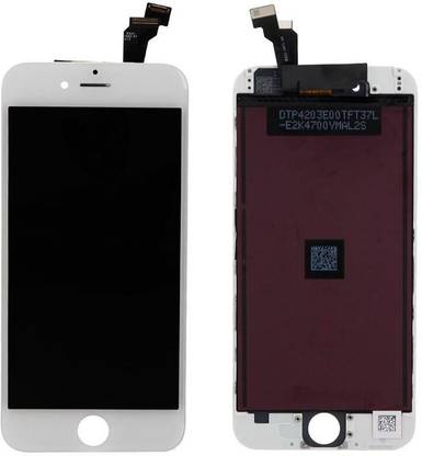 Bukuni LCD Mobile Display for Apple iPhone 6 white LCD With Touch Screen Display Glass Combo Folder
