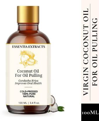 ESSENTIA EXTRACTS Coconut Oil for Oil Pulling, Cold-pressed & Extra Virgin | Gandusha Kriya - Coconut