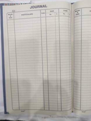 R K SALES Journal book Journal Register 120 Pages, Pack of 1 2-Part Record keeping book