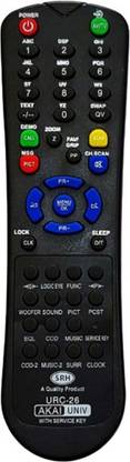Nij URC-26 Compatible For Universal TV Remote Control With Service Key AKAI / VIDEOCON Remote Controller