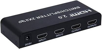 Etzin 2X2 HDMI 2.0 Switch Splitter 2 in 2 out 4K@60Hz RGB/YUV 4 32 inch Blu-ray Player