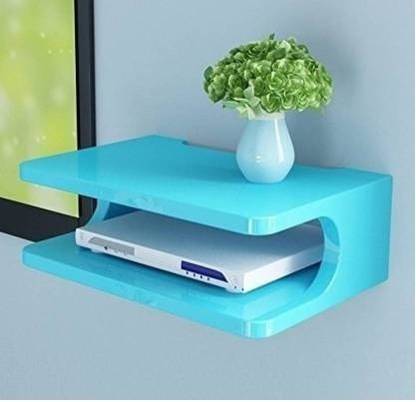 Ruby Perl Wall Set top box stand or wifi stand MDF (Medium Density Fiber), Wooden Wall Shelf
