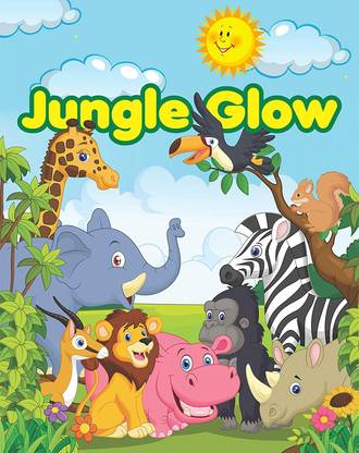 Pleasure Treasure Vinyl Jungle Theme Glow in The Dark Radium Stickers (Green) - Pack of 4 Sheet