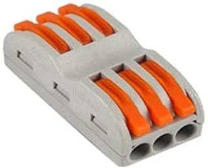POWER CONNECT 2 IN-3 Out Universal Cable Connector (SET OF 10) Terminal Splicing Wire Connector, Quick Wiring Cable Connection, Wire Connector