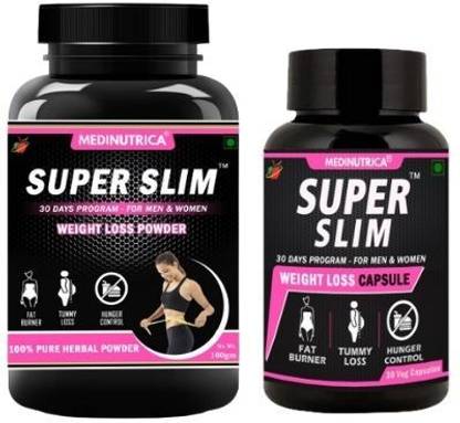 Medinutrica Super Slim-Weight Loss,Fat Burner,Tummy Loss,Herbal Slimming Kit for Men & Women