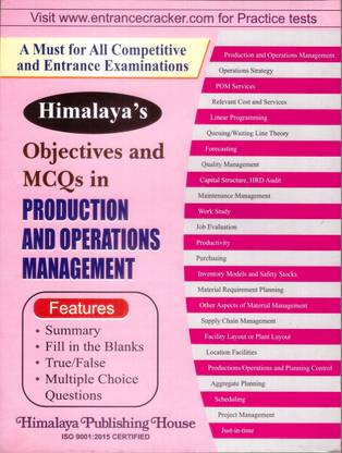 PRODUCTION AND OPERATIONS MANAGEMENT (OBJECTIVES AND MCQs)
