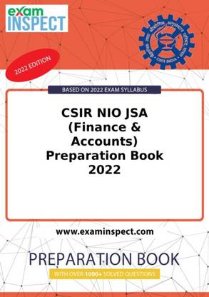 CSIR NIO JSA (Finance & Accounts) Preparation Book 2022