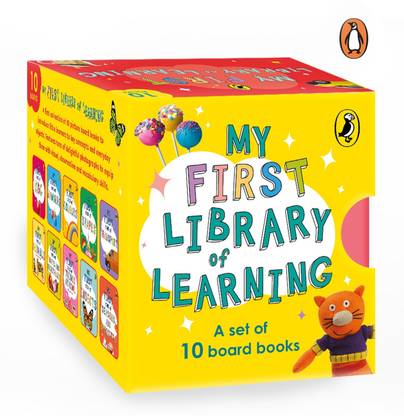 My First Library of Learning: Box set, Complete collection of 10 early learning board books for super kids, 0 to 3 | ABC, Colours, Opposites, Numbers, Animals (homeschooling/preschool/baby, toddler)