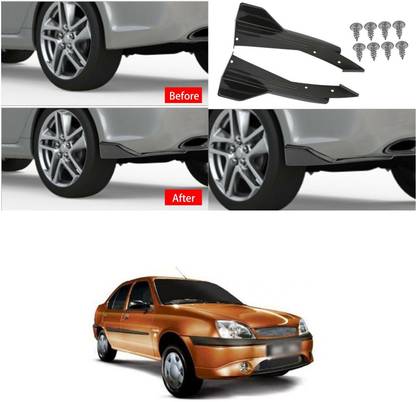 XZRTZ Rear Bumper Splitter Lip Diffuser Wrap Angle Anti-Scratch Protection D62 Matte, Glossy, Chrome Ford Ikon Rear Garnish