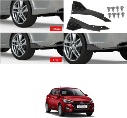 XZRTZ Rear Bumper Splitter Lip Diffuser Wrap Angle Anti-Scratch Protection D84 Matte, Glossy, Chrome Hyundai Elite i20 Rear Garnish