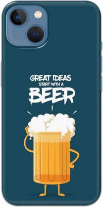 NDCOM Back Cover for iPhone 13 Mini Great Ideas Starts With Beer Printed