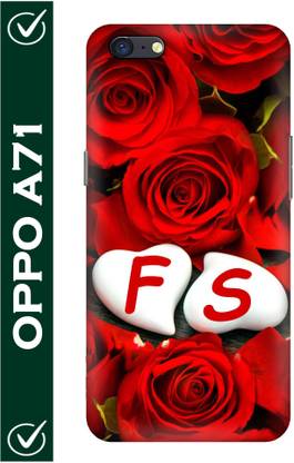 FULLYIDEA Back Cover for Oppo A71, OPPO CPH1717, Letter F, Alphabet F, Name F, Letter F With S, F Love S