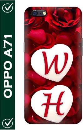 FULLYIDEA Back Cover for Oppo A71, OPPO CPH1717, Letter W, Alphabet W, Name W, Letter W With H, W Love H