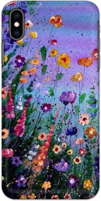 NDCOM Back Cover for iPhone XS Max Flowers Design Printed
