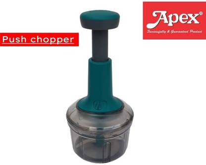 apex kitchenware Push and Chop Chopper ||Ideal for Vegetables and Fruit||Stainless Steel Blade Vegetable & Fruit Chopper
