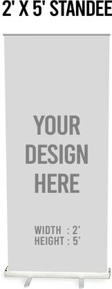 sj online solutions 1 Compartments - Aluminium 2 x 5 ft Roll Up Standee