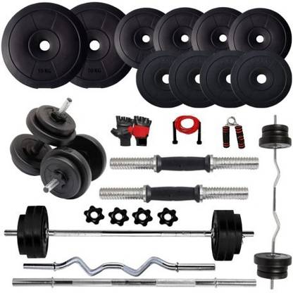 GYM BANDITS 16 kg 16KG PVC COMBO HOME GYM KIT FOR MEN AND WOMEN GYM KIT Home Gym Combo Home Gym Combo