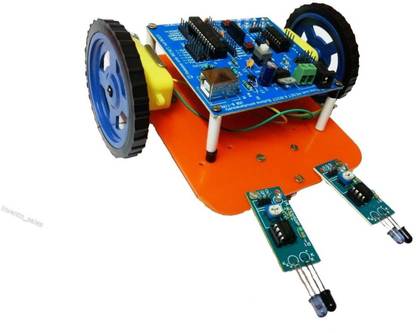 INVENTO Two Wheel Line Following Tracking Smart Car Mobile Controlled Robot LFR DIY Kit Automotive Electronic Hobby Kit